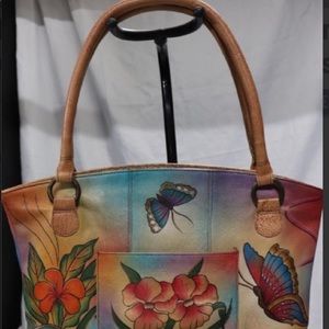 Anushka Floral Butterflies Tote Purse